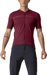 Maillot Manches Courtes Castelli Unlimited Allroad Bordeaux