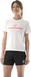 Compressport Podium Women's White Short Sleeve T-Shirt