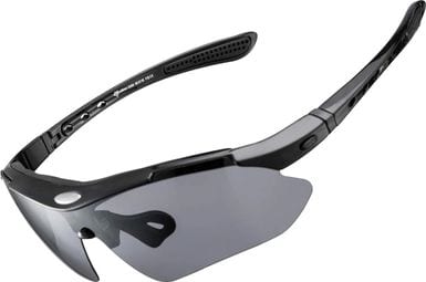 Rockbros Lunettes de vélo polarisées - Noir