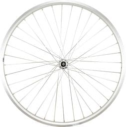 Roue vtc 28  av blocage jante argent mach1 er10. moyeu miche magnum v-brake 36t