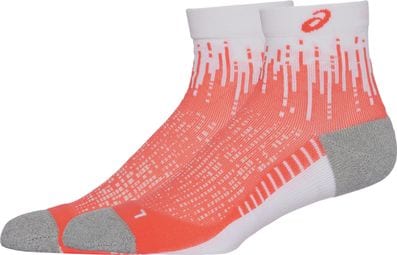 Calcetines <strong>Asics Performance Run Quarter Unisex</strong> Blanco Rojo