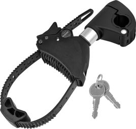 Porte-vélo EUFAB: Fixe-cadre Court Amovible Ø 25 + 30 mm Antivol avec Collier de serrage - Porte-vélos EUFAB