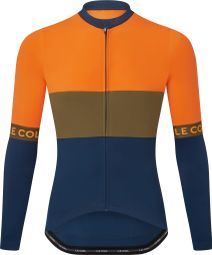 Langarm Trikot Le Col Sport Blau/Grün/Orange