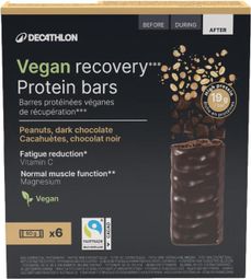 Barres Protéinées Vegan Decathlon Nutrition Cacahuètes/Chocolat - 6x60g