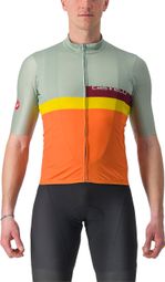 Maillot de manga corta Castelli<p><strong>A Blocco</strong></p>Verde/Naranja