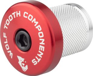 Tapón de Compresión Diente de Lobo con Tapa Espaciadora Integrada 1 1/8'' Rojo
