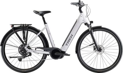 Vélo de Ville Électrique Trek District+ 3 R9 540 LS Shimano Cues 9V 540 Wh Bosch 60 Nm 700 mm Argent Lunar 2027