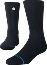 Stance Icon Mid Solid Ribbed Crew Socken Schwarz