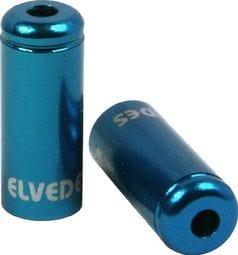 Elvedes Aluminium Bremsgehäuse Endkappen 5,0 mm 10 Stück Blau