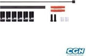 transmission derailleur route/vtt teflon noir (2 cables/gaines/butees/embouts)