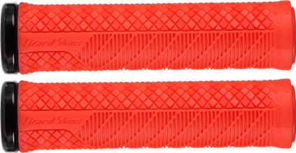 Paire de Grips Lizard Skins Charge Evo Lock-On Rouge Feu