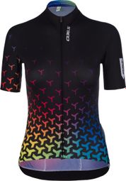 Maillot de manga corta para mujer Q36.5 G1 Good Vibes 2.0 Negro/Multi