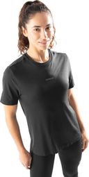 T-shirt fitness manches courtes femme Plan Noir