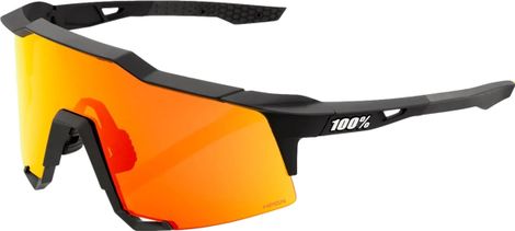 100% Speedcraft-bril - Soft Tact Black - HiPER Mirror Red