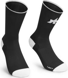 Assos RS Superleger Unisex Socken Schwarz/Weiß