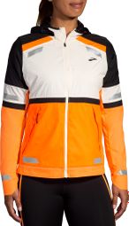 Brooks Run Visible 2.0 White/Orange Women's Reflective Jacket