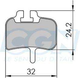 Plaquette frein vtt 31 clarks adapt. hayes hfx nine/mag/mx1 meca/promax hyd (pr) organique