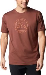 T-Shirt Columbia Ice Lake Marron Homme