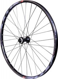 ROUE 29  VTT AVANT JANTE ALU KLIXX TUBELESS READY NOIRE FREIN DISQUE CENTERLOCK MOYEU SHIMANO MT400 TX15 100mm (622x21)