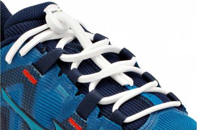 Lacets élastiques pour le trail - silicone - blanc