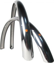 Paar VéloOrange Spatborden 26'' RVS Spatborden 60mm Zilver