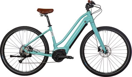 Vélo Fitness Électrique Bicyklet Béatrice Shimano Altus 9V 500 Wh 700 mm Bleu