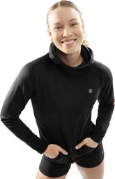 Sweat à capuche fitness femme Nexus Noir