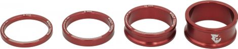 Wolf Tooth Precision Headset Spacers Kit (x4) Red