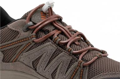 Lacets Ronds Elastiques Pour Chaussure De Randonnée Silicone - marron