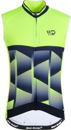 Maillot de vélo sans manche homme CUBIC jaune/bleu