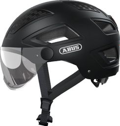 Casque Abus Hyban 2.0 Ace Velvet Noir avec Visière Transparente