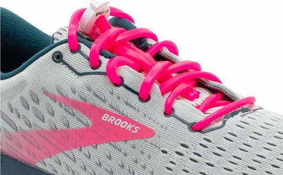 Lacets élastiques pour le triathlon - silicone - rose fluo