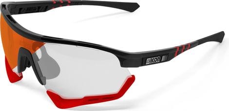 Scicon Sports Aerotech Regular Photochromic Lunettes De Soleil De Performance Sportive (Scnxt Red Fotocromic/Luminosité Noire)