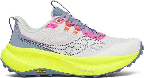 Saucony Xodus Ultra 4 Trail-Schuhe Weiß/Gelb Damen