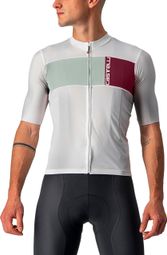 Maillot Castelli Prologo 7 de manga corta Gris claro/Verde claro