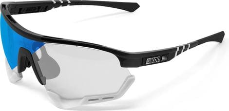 Scicon Sports Aerotech Regular Photochromic Lunettes De Soleil De Performance Sportive (Scnxt Bleu Photocromique/Luminosité Noire)