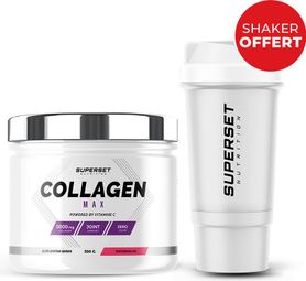 Collagen Max (350g) Pastèque - Shaker Offert - Superset Nutrition -  Bundle Mp