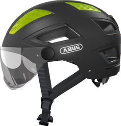 Casque Abus Hyban 2.0 Ace Velvet Gris avec Visière Transparente