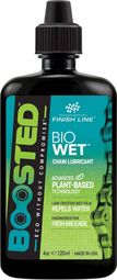 Finish Line Boosted Bio Wet kettingsmeermiddel voor natte omstandigheden, op plantaardige basis, 120 ml