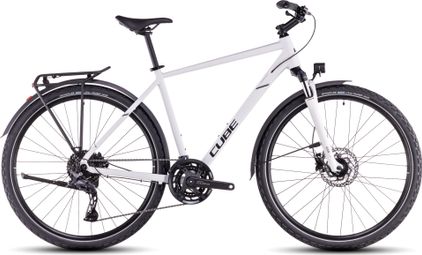 Cube Nature Pro Allroad Hybrid Bike Shimano Cues 10S 700 mm Cotton White Grey 2025