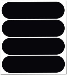 B REFLECTIVE Eco STANDARD™   Kit 4 autocollants réfléchissants  8 5 x 2 7 cm  Noir