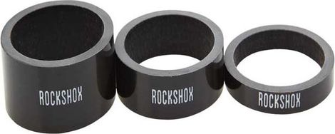 Entretoises de Direction Rockshox Carbone (5mm x2  10mm x1   15mm x1)