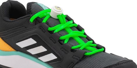 Lacets élastiques pour le running - silicone - vert fluo