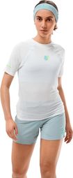 Compressport Trail Racing Kurzarm-Shirt für Damen, Weiß