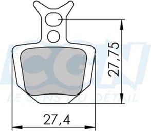 Plaquette frein vtt 13 clarks adapt. formula oro (pr) organique