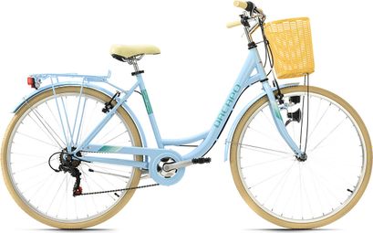 Vélo de ville femme 28'' Cantaloupe bleu avec panier TC 48 cm Dacapo