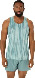 Asics Road All Over Print Tanktop Grün Herren