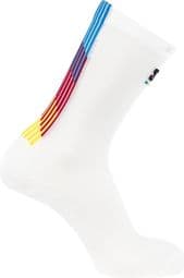 Chaussettes Salomon Pulse Crew Race Flag Blanc