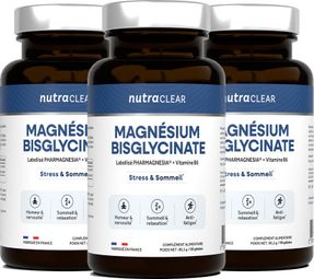 Magnésium Bisglycinate Pharmagnesia® - Cure 3 Mois - Nutraclear -  Pack Santé Mp