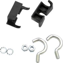 Simson Ring Lock Mounting Set Normal - 2 crochets  2 pinces  2 boulons  2 anneaux - Noir